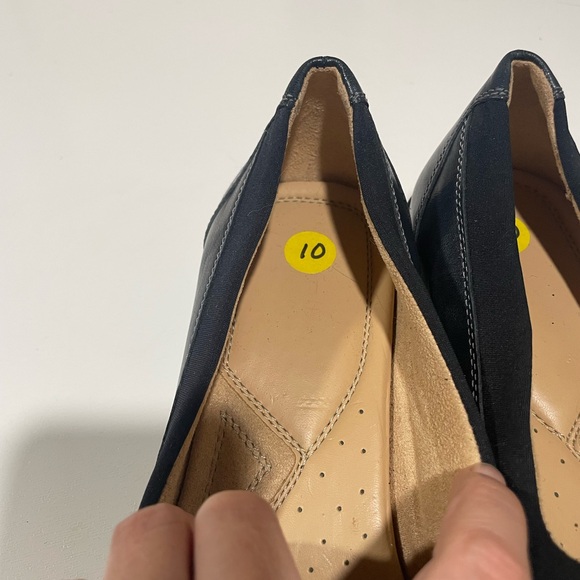 Naturalizer Justify Black Flats Leather Fabric Slip-On Shoes Women 10M - Picture 8 of 8